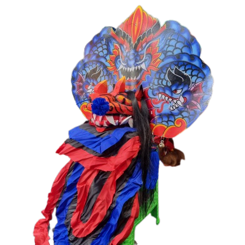 BARONGAN CAPLOK KAYU DEVIL BESAR / BARONGAN CAPLOK JUMBO ADA RAMBUT / BARONGAN BESAR DECIL SERAM