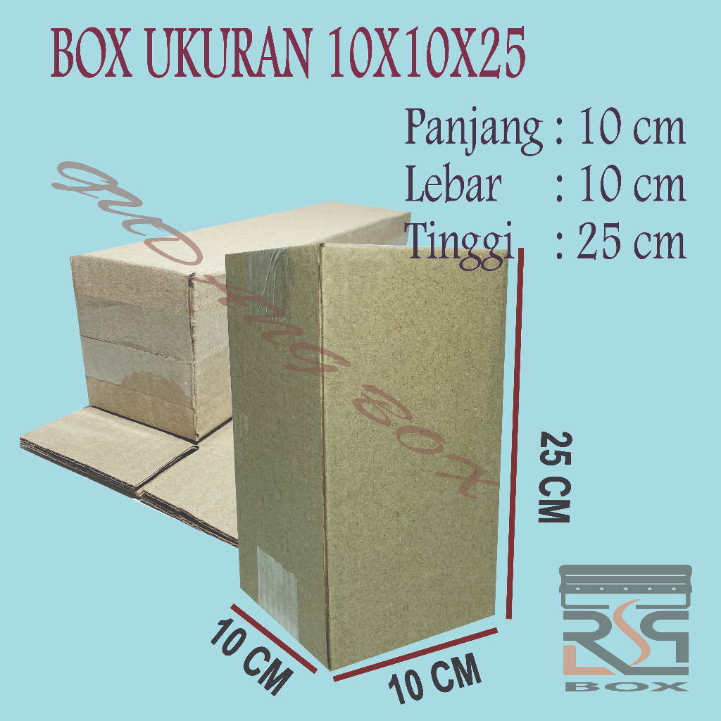 

Kardus packing uk 10x10x25 cm Box paket online murah packaging dus