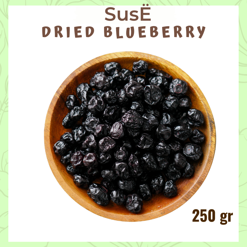 

SUSE Buah Blueberry Kering Murni 250gr Tanpa Gula Premium