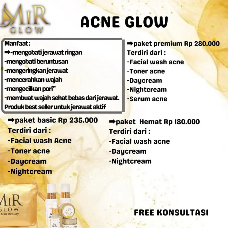 MiR Glow Skincare Acne Glow