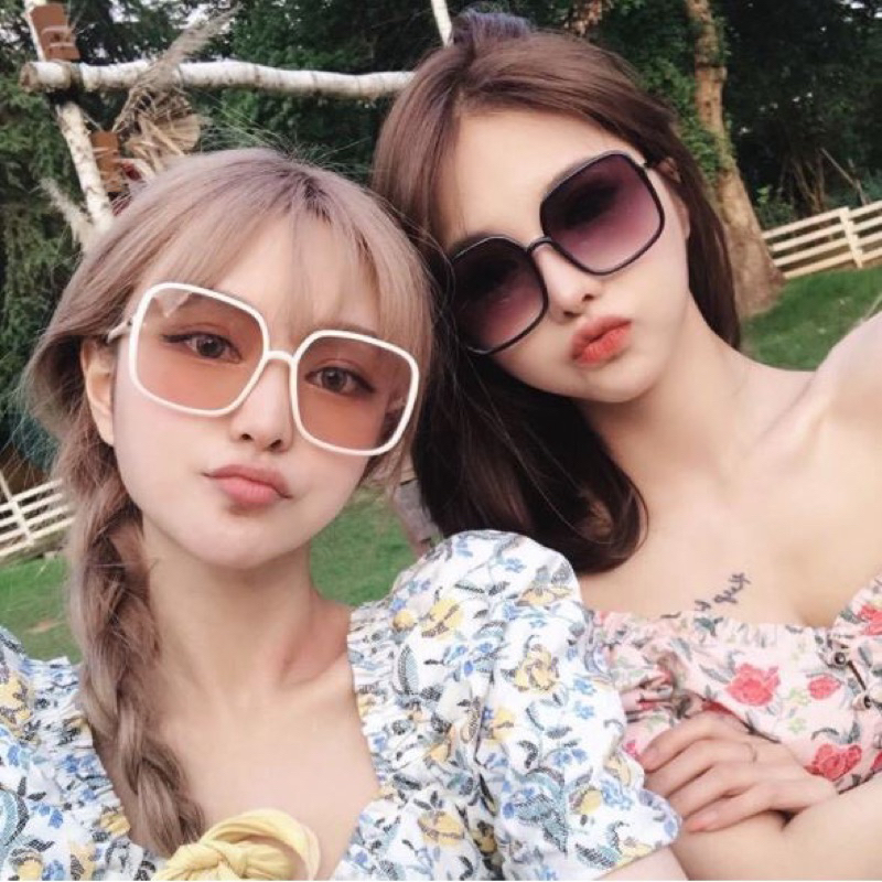 KACAMATA HITAM FASHION / KACAMATA PELINDUNG SINAR UV / KACAMATA KOTAK / KACAMATA BIG FRAME VIRAL/ KA
