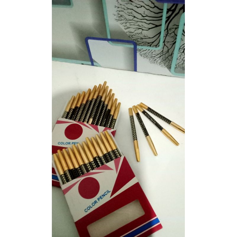 CELAK /PENSIL ALIS TARIK BENANG HITAM ORI JEPANG