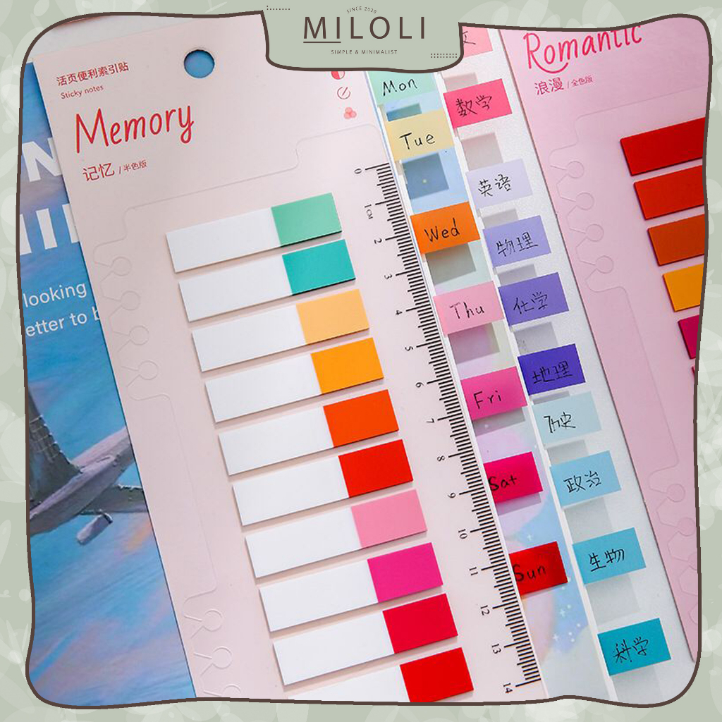 

[MILOLI] 10Pad COLOFFUL STICKY NOTES Memo Pad Self Adhesive PET Sticky Pad - C0044