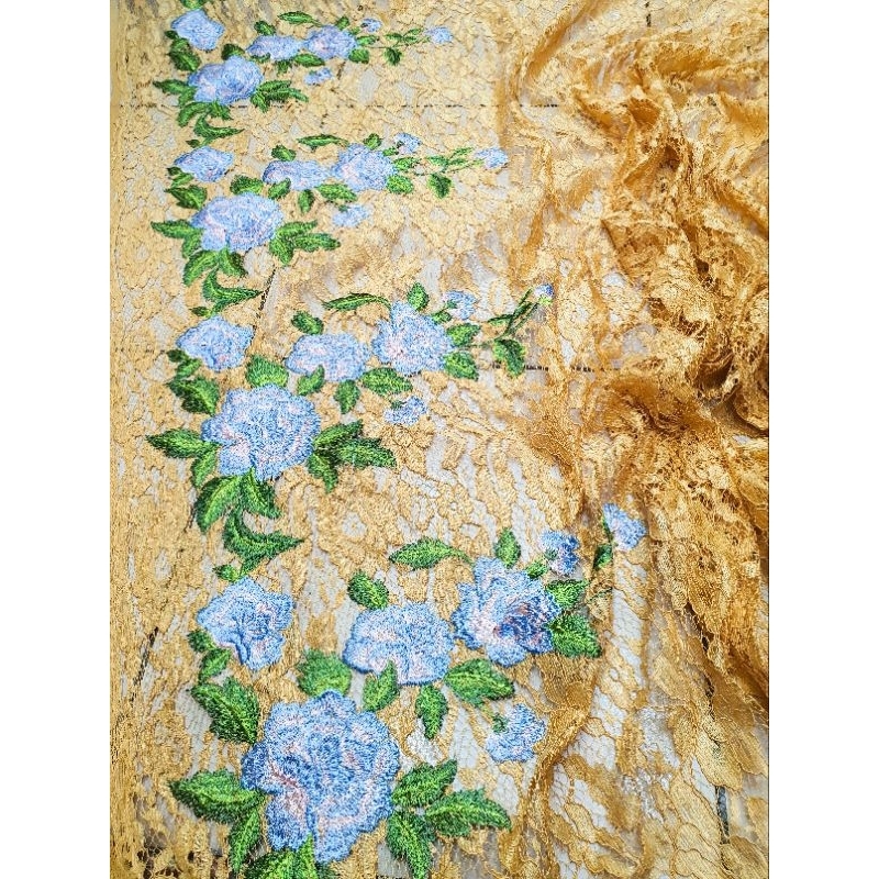 Kain Meteran - Kain - Kain BRUKAT NAGITA BORDIR BUNGA PINGGIR