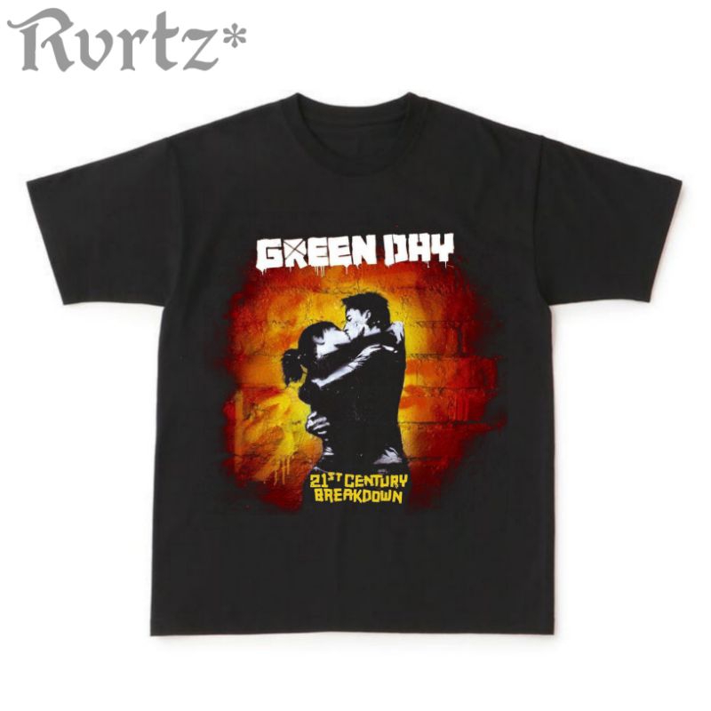 KAOS VINTAGE GREEN DAY 21st - GREEN DAY CENTURY BREAKDOWN | KAOS HITAM BAND VINTAGE ROCK | T-SHIRT H