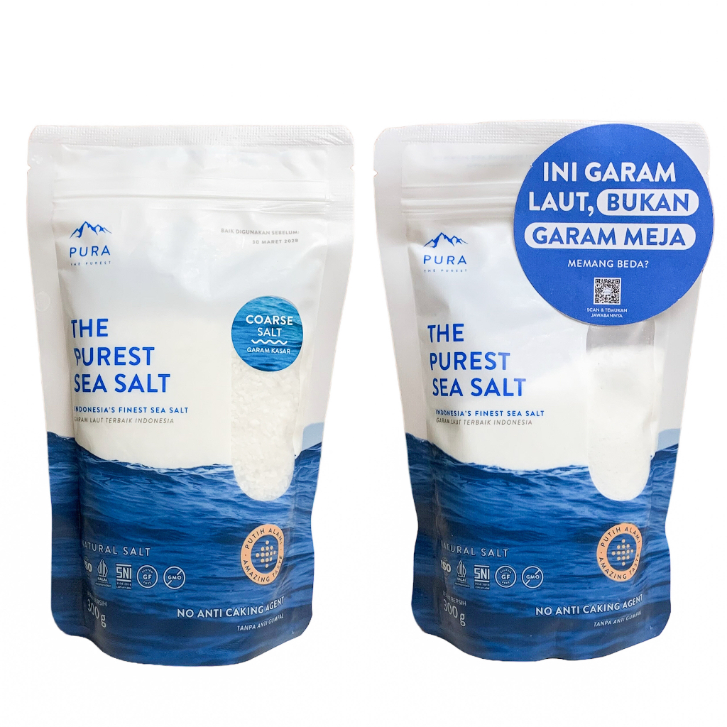 

PURA PUREST SEA SALT FINE HALUS GARAM LAUT ORGANIK NATURAL 300 GR
