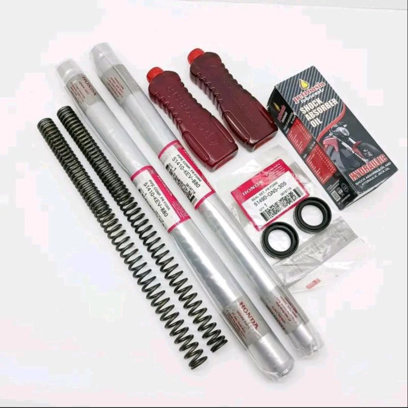 Paket As Shock Depan + Per buat Motor Supra Lama, Supra X, Supra Fit Lama, Supra Fit Baru, Revo