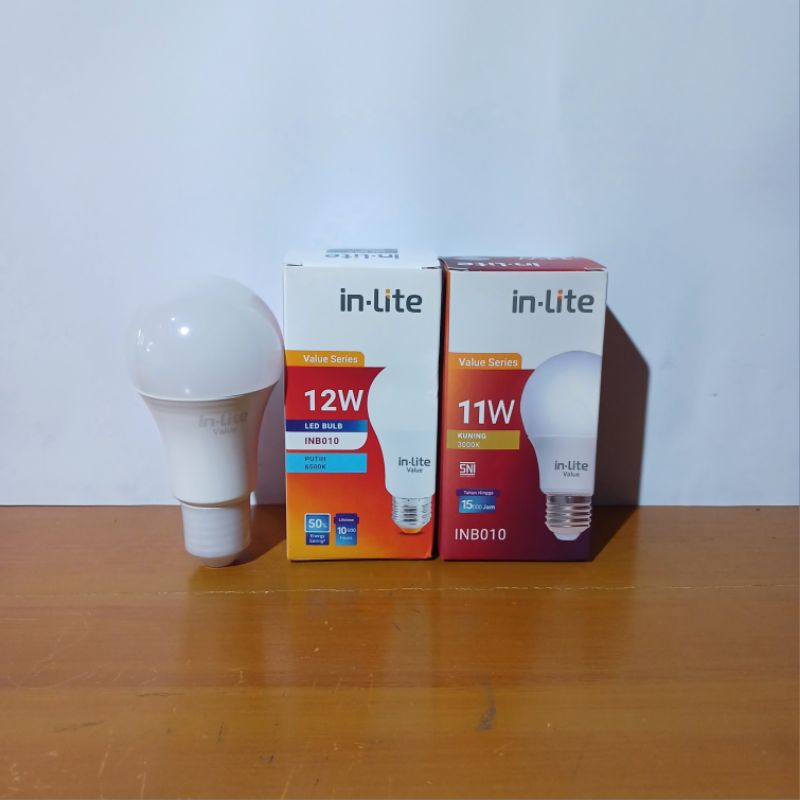 Lampu led bulb value INB010 inlite 12Watt, 11Watt