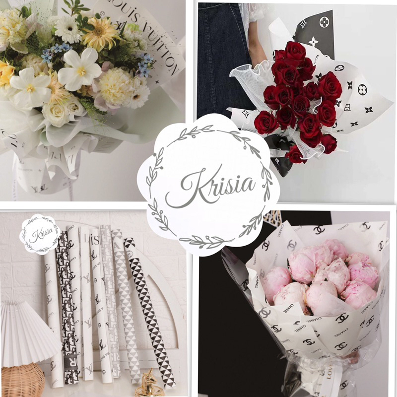 

PREMIUM VINTAGE “ LV / CHANEL / DIOR / PRADA MOTIF “ CRAFT PAPER PER LEMBAR KERTAS PEMBUNGKUS BUNGA KERTAS HAND BOUQUET