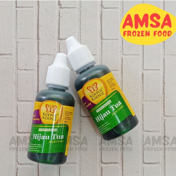 

Koepoe-Koepoe Pewarna Makanan Hijau Tua 30 ml / Koepoe Koepoe pewarna ijo tua 30 ml