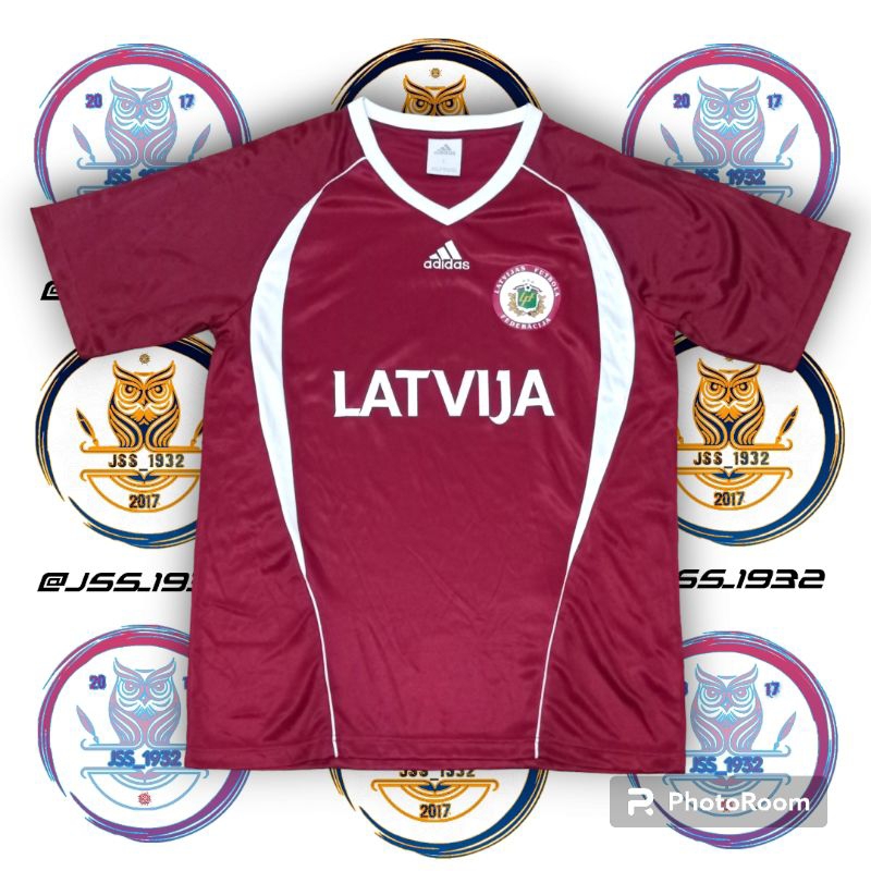 Jersey Bola TIMNAS LATVIA Home Kit ORIGINAL Murah Retro Vintage Rare Olahraga Sepakbola - L
