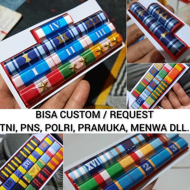 [NARARYA ID] Pita Tanda Jasa PDH Satya Lencana Satyalancana TNI POLRI ASN PNS Pramuka Menwa