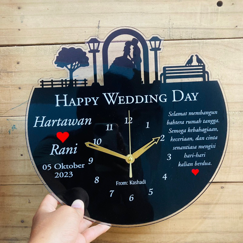 Kado Pernikahan Custom Happy Wedding Day Custom Box Kado dan Pita