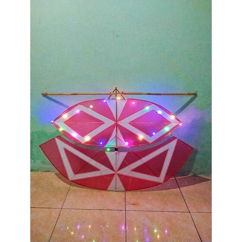 LAYANGAN GAPANGAN PEGON PLUS LAMPU SIAP TERBANG TERMURAH