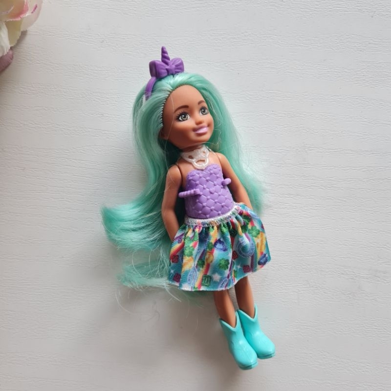 Boneka Barbie Chelsea Mattel unicorn