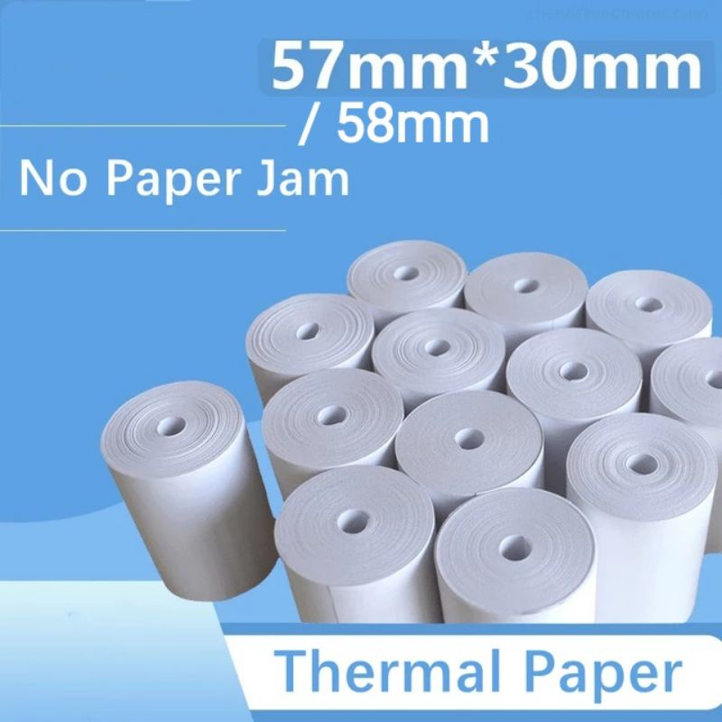 

KERTAS THERMAL CORELESS 57/58 X 30 MM HASIL CETAK HITAM - GULUNGAN TERMAL ISI ULANG PRINT KASIR | THERMAL KASIR