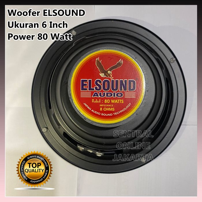 SPEAKER WOOFER ELSOUND 6 Inch 6in MAGNET BESAR 6Inch ORIGINAL