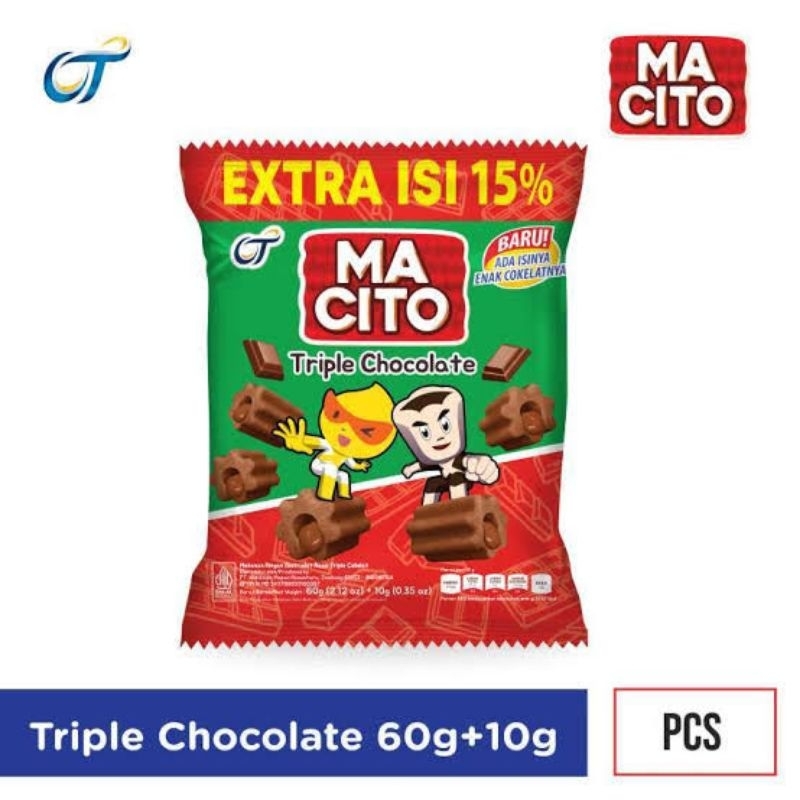 

Macito Triple Chocolate 60gram