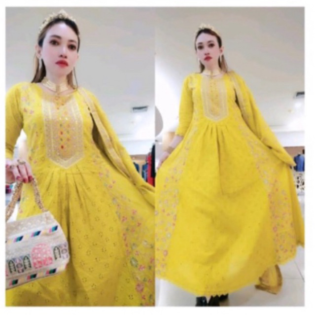 TERBARU set celana selendang india premium