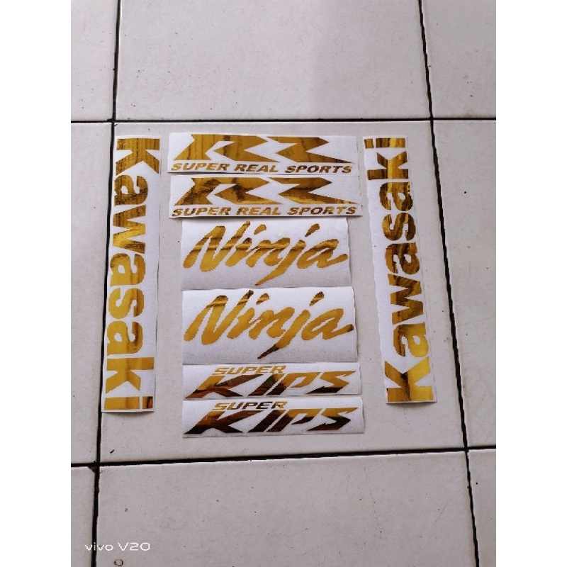 stiker cuting ninja rr new warna gold/ninja hologram/ninja rr silver/ninja hitam