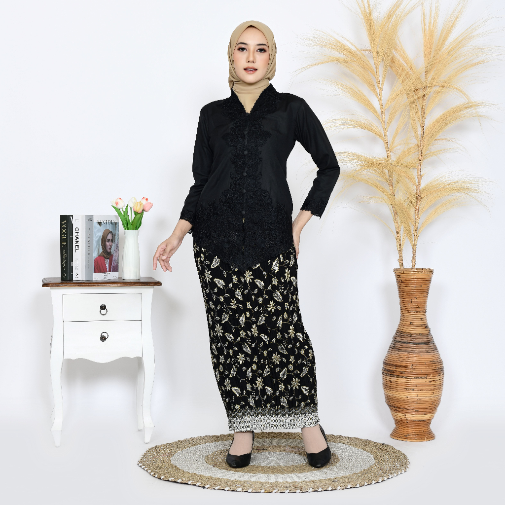 Setelan Kebaya Encim Premium Bordir/Kebaya Bordir Modern Jumbo/Kebaya Termurah dan Terlaris