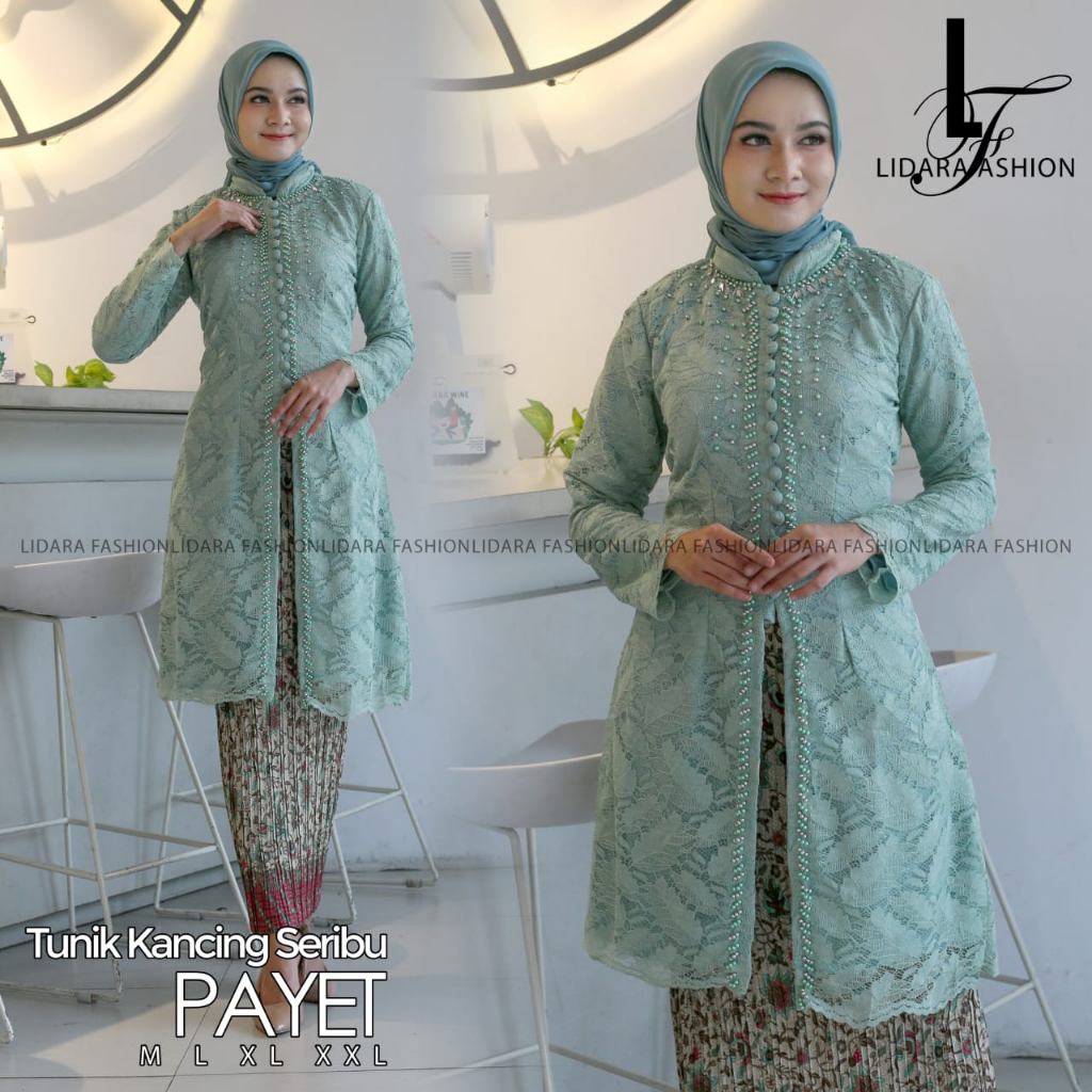 Kebaya kurung tunik kancing seribu busui friendly tunik songket kancing seribu kebaya tunik wisuda k