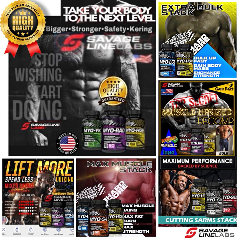 [ SARMS STACK CYCLE PACK ] Savage Line Hardcore Series - Cutting | Bulking | Sizing | Lean Muscle | 