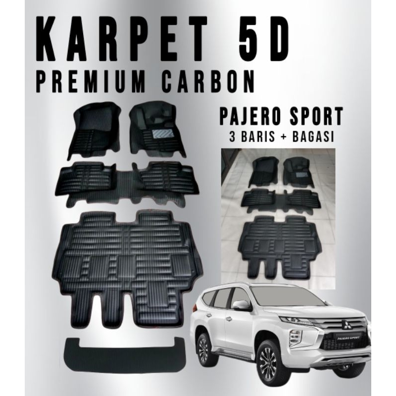 Karpet 5D Mitsubishi Pajero Sport Premium Carbon