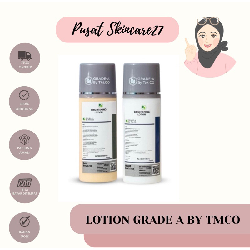 ORIGINAL PAKET BADAN LOTION BOSTER PAGI DAN MALAM GRADE A BY TMCO