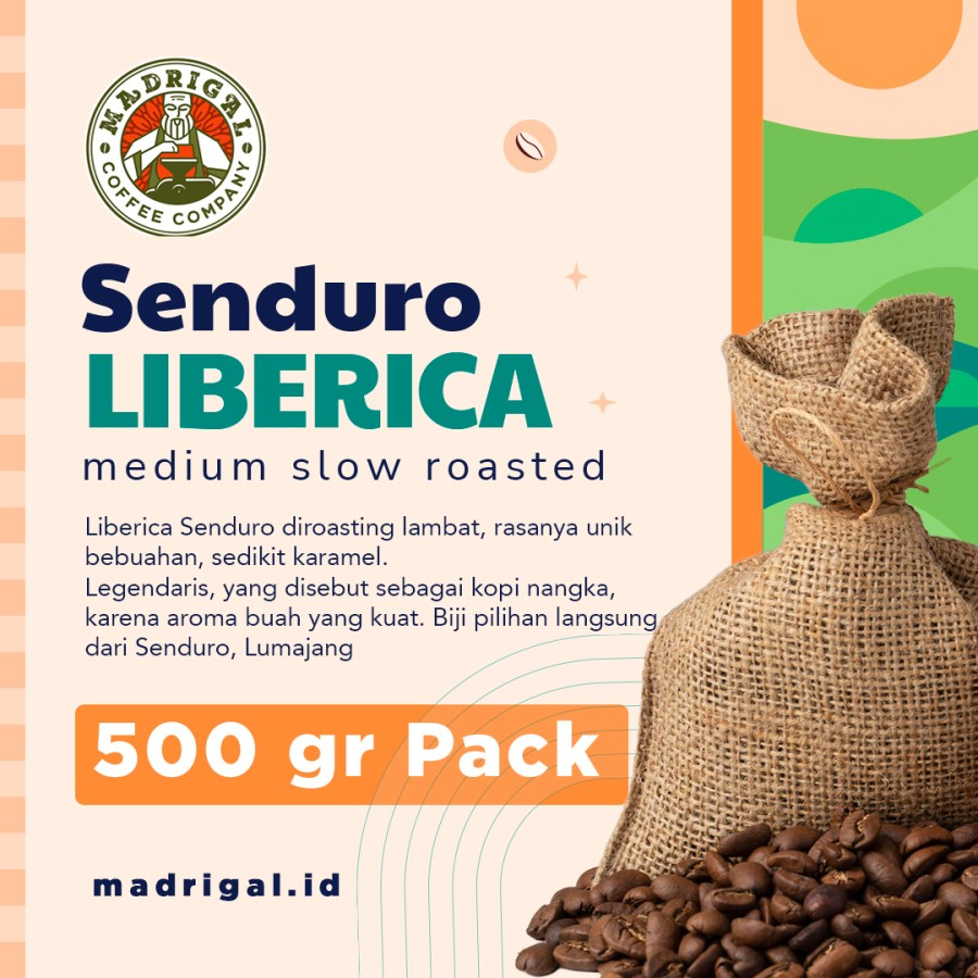 

Kopi Liberika Senduro Madrigal Coffee 500gr Pack Liberica Excelsa