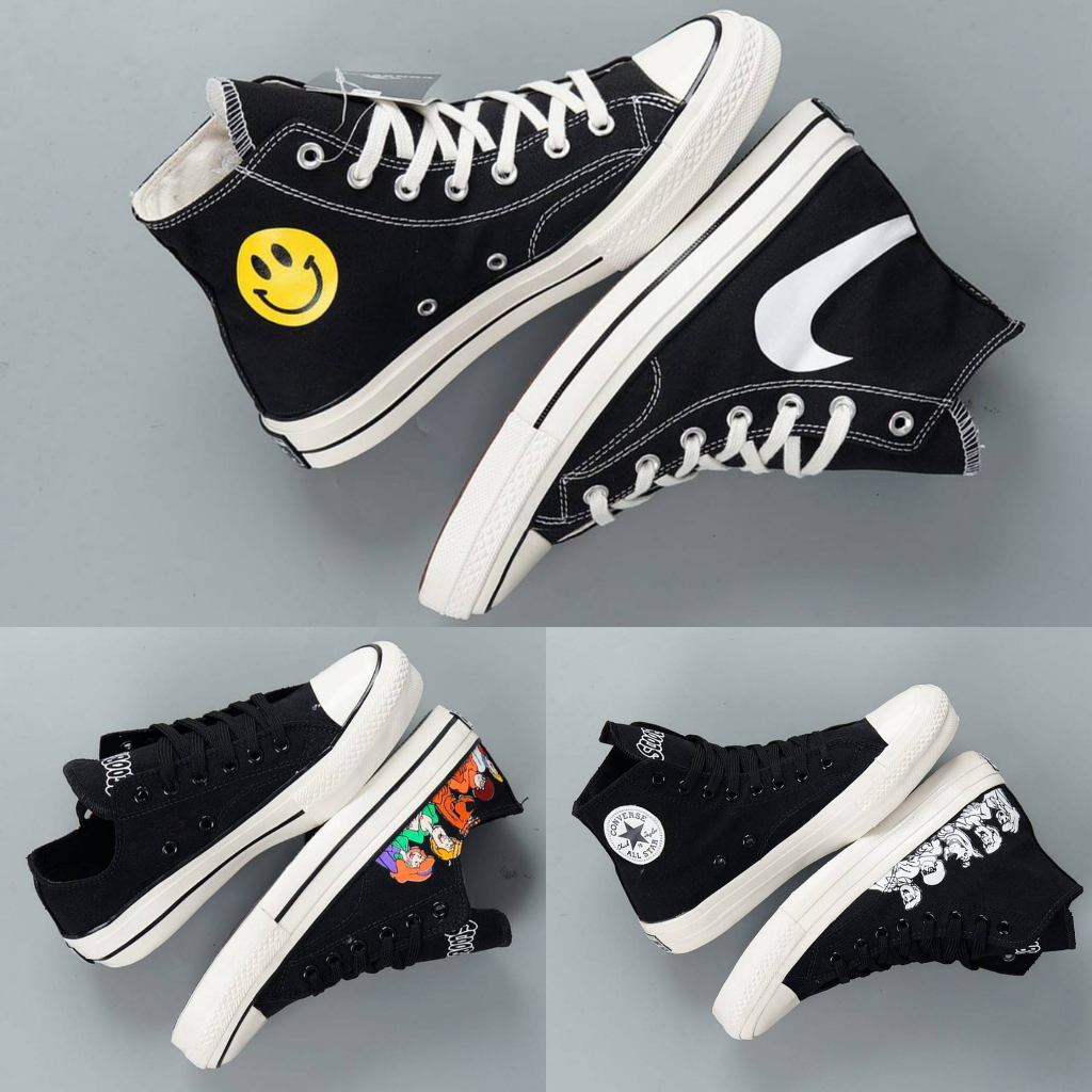 Sepatu Converse Comic Unisex Pria Wanita Scoobydoobydoo Nirvana Smile Like Then Spirit
