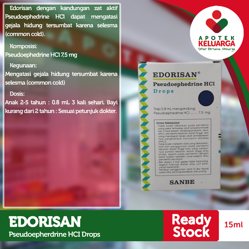 [SIAP KIRIM] Edorisan drop #obat pilek anak