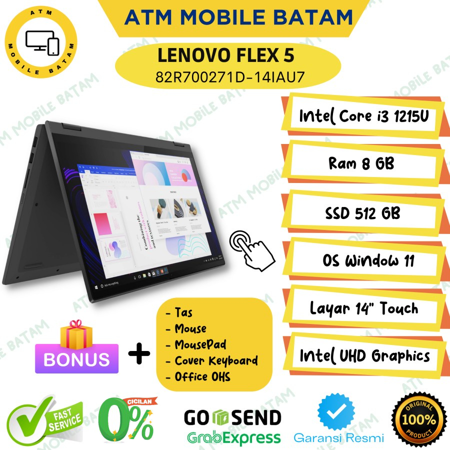 Laptop Lenovo Flex 5 i3 1215U 8/512Gb 14IAU7