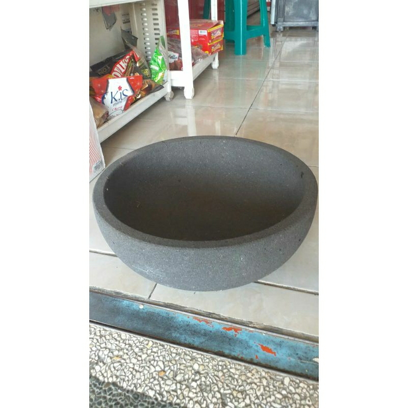 Cobek tahu tek batu asli