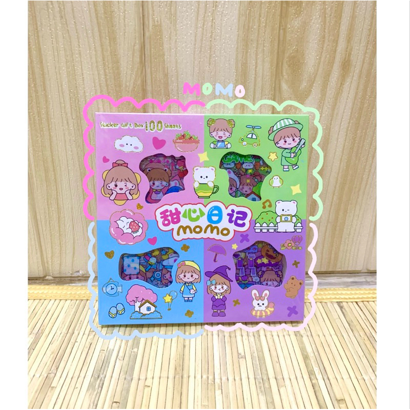 

Momo sticker 100 lembar rainbow