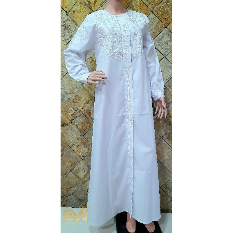 GAMIS PUTIH KATUN HAJI UMROH RIDD/GAMIS PUTIH DEWASA HAJI UMROH