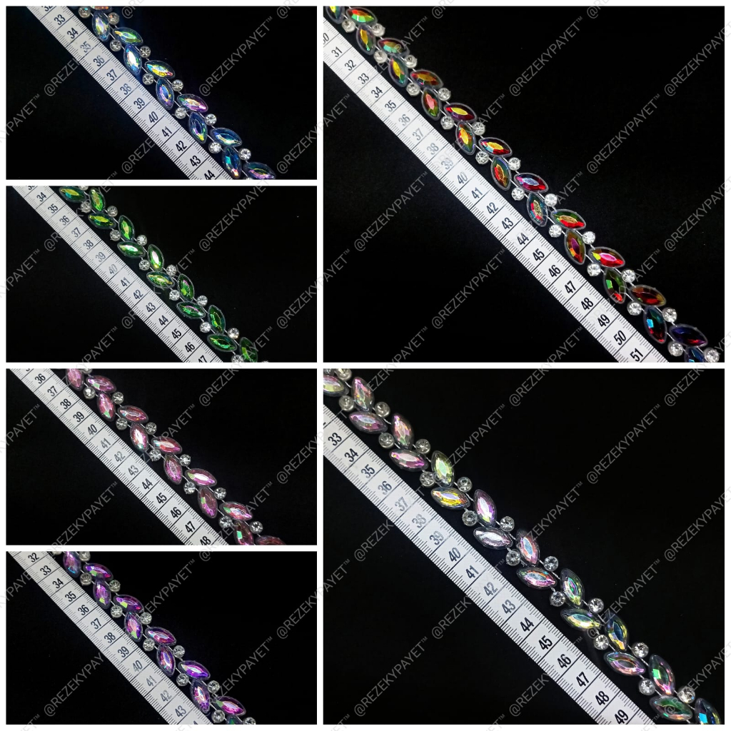 Kristal Jahit Meteran | Crystal Tempel Meteran | Batu Jahit Meteran | Kebaya | Payet | Mote | Metera