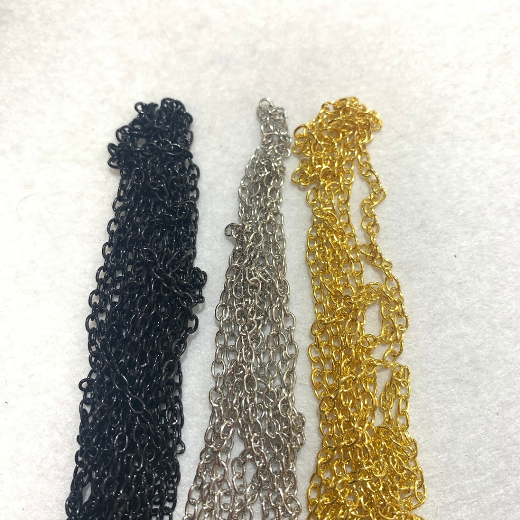 Rantai Nuri 0.7 Meteran Tali Rante Hias Bentuk Pipih Bahan Kerajinan Tangan Aksesoris Perhiasan Kalu