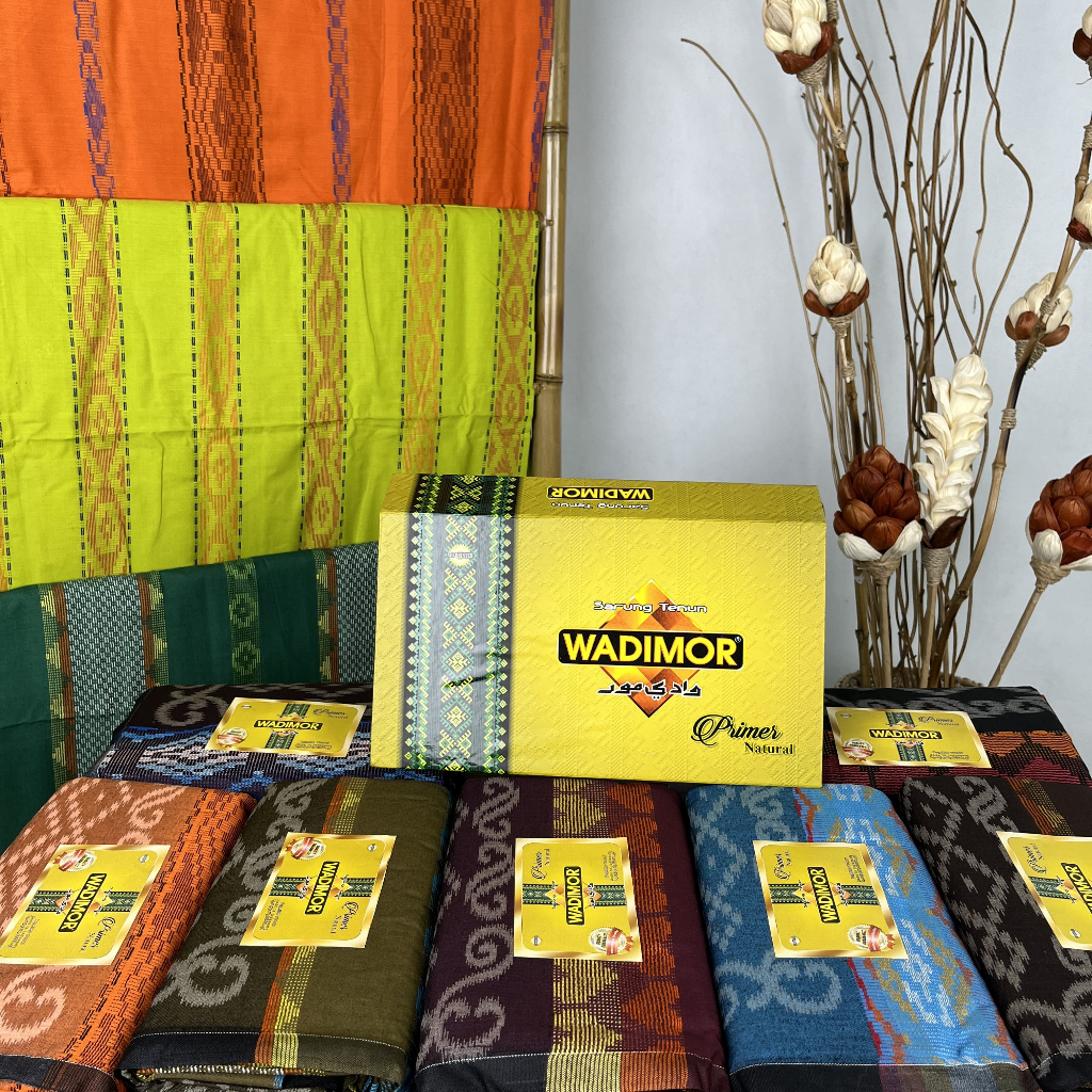 Sarung Wadimor Primer Natural - Sarung Tenun Premium Warna Cerah (Eceran, bisa pilih motif)