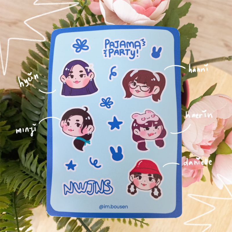 

PAJAMA PARTY NEWJEANS sticker sheet