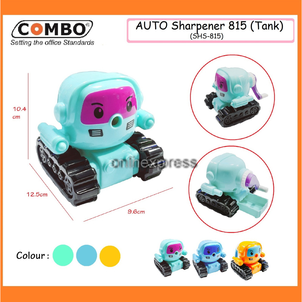 

Serutan Pensil / Rautan Meja Putar Mobil Tank / Sharpener 815 Combo