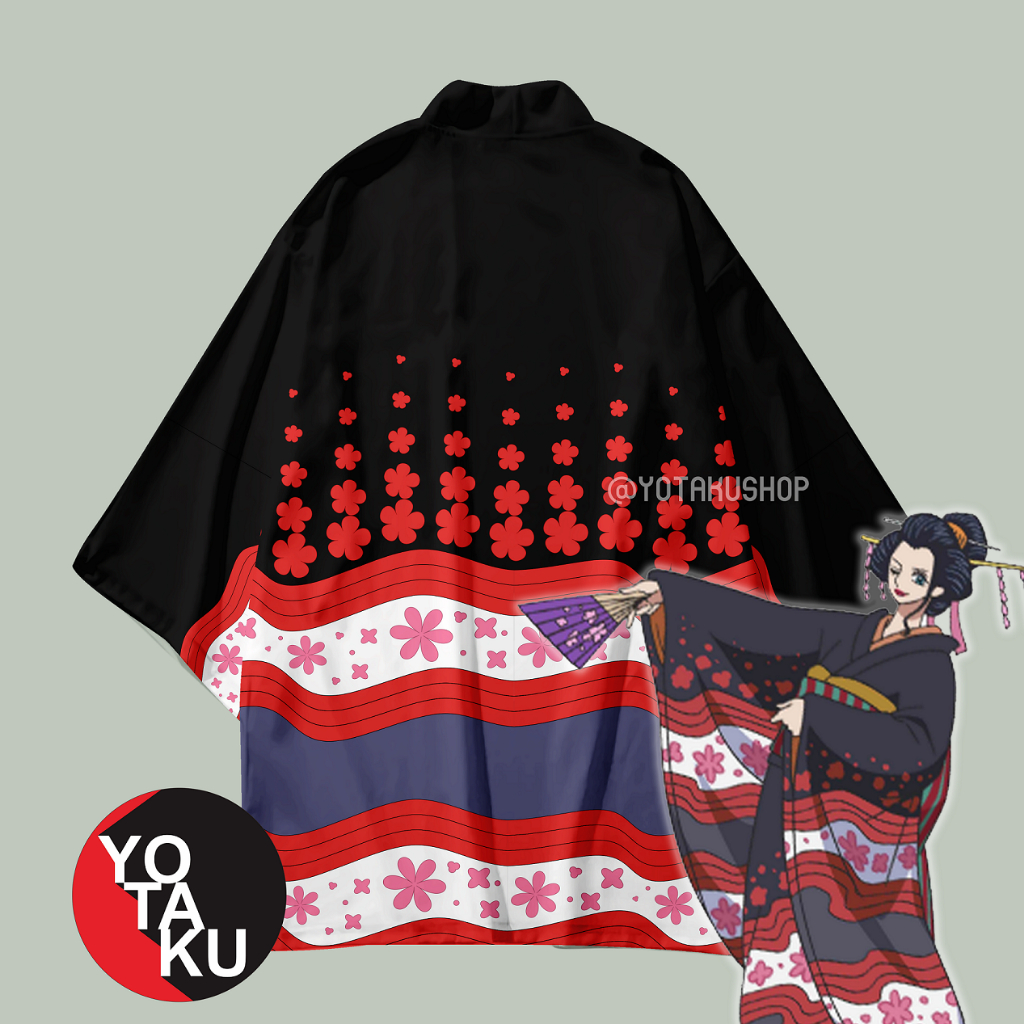 Haori Cardigan Anime One Piece Nico Robin Wano Geisha Kostum Cosplay Jepang YOTACOS