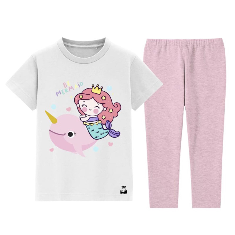 (Sierrakids) Setelan anak mermaid 1-8th . Baju anak perempuan setelan lucu