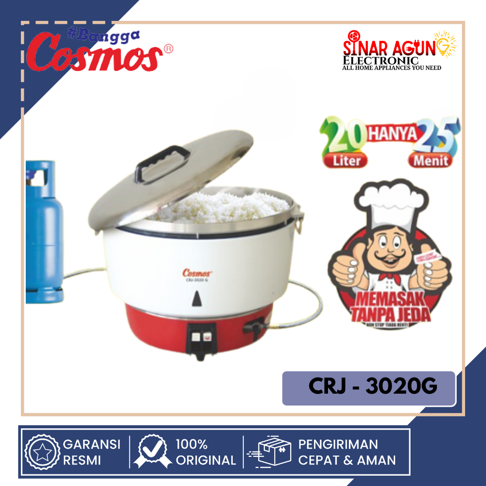 [COD] RICE COOKER GAS COSMOS CRJ3020G / CRJ3020 / CRJ-3020 (20 LITER) GARANSI RESMI