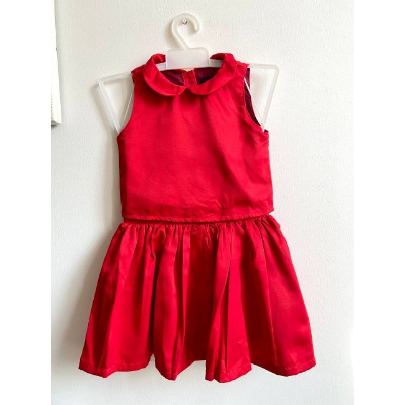 Shanghai Set (Atasan+Rok) Merah / Setelan Anak / Baju Set Anak / Setelan Imlek / Baju Setelan Imlek 