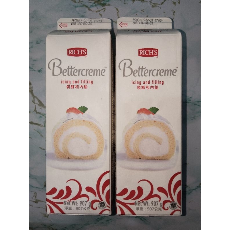 

Rich's bettercream icing and filling 907gr