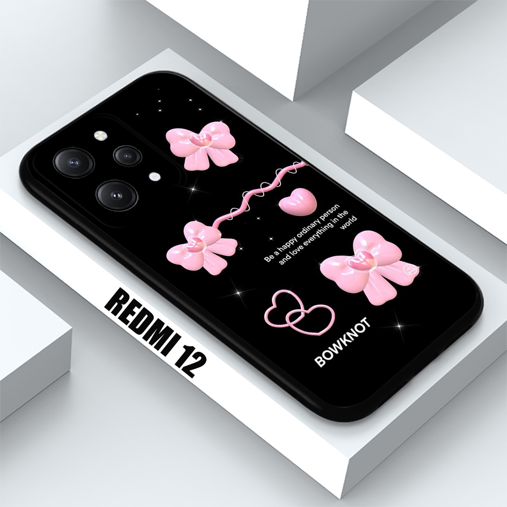 Softcase Pro Camera Redmi 12 [BSB031] Pita Cute - HP Redmi 12 - kesing HP Redmi 12 - Case HP Redmi 1