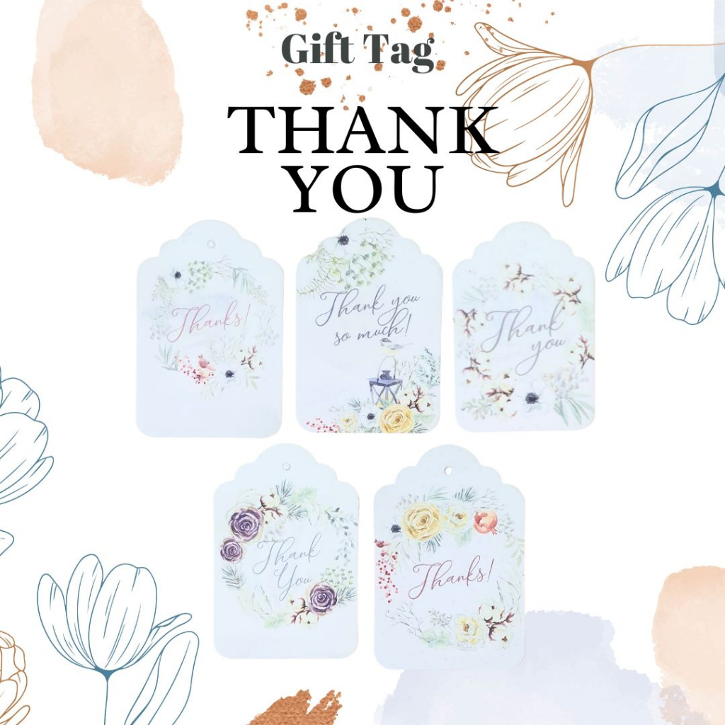 

Gift Tag seri Thankyou Floral