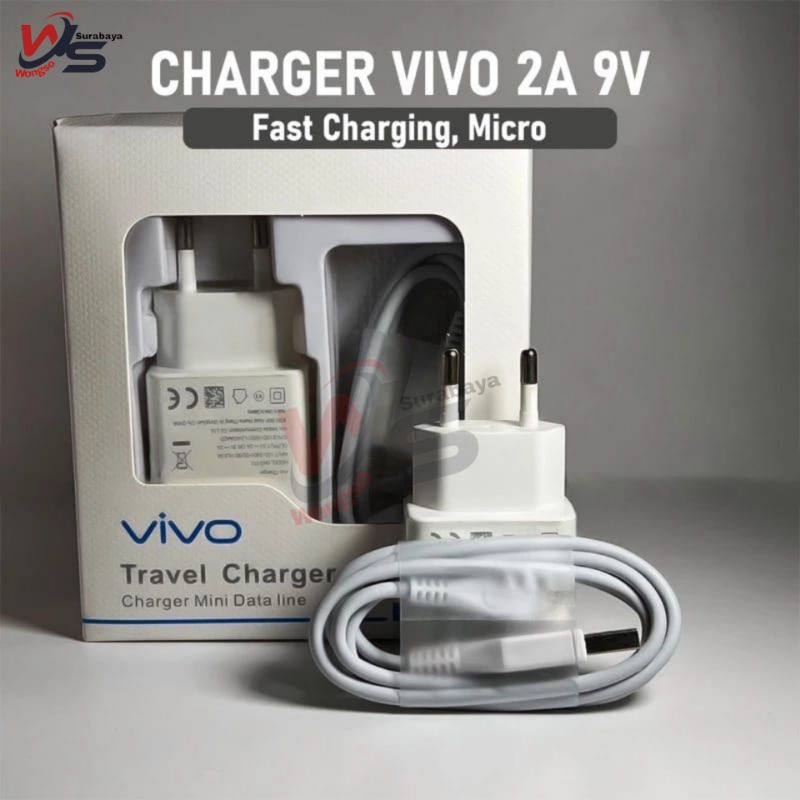 CHARGER CASAN VIVO ORIGINAL 100% FAST CHARGING 9V-2A / CHARGER VIVO V15 V11 V9 V7 V5 Y71 Y83 Y91 FAS
