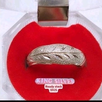 cincin model daun perak 925